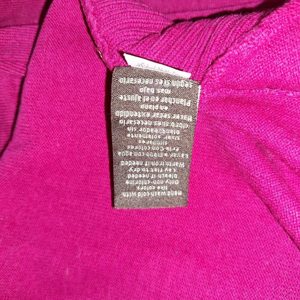 Fever Buttonless Fuchsia Long Sleeve Wrap Cardigan - Picture 9 of 9